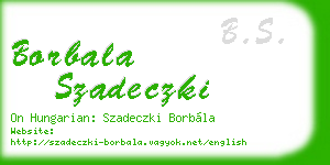 borbala szadeczki business card